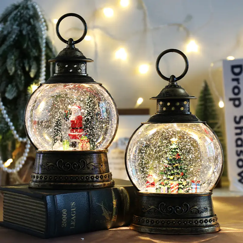 Christmas Decoration Wind Lamp Music Box Rotating Crystal Ball