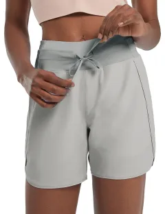 Women's Loose Casual Quick-drying Sports Shorts - Grey - View 1