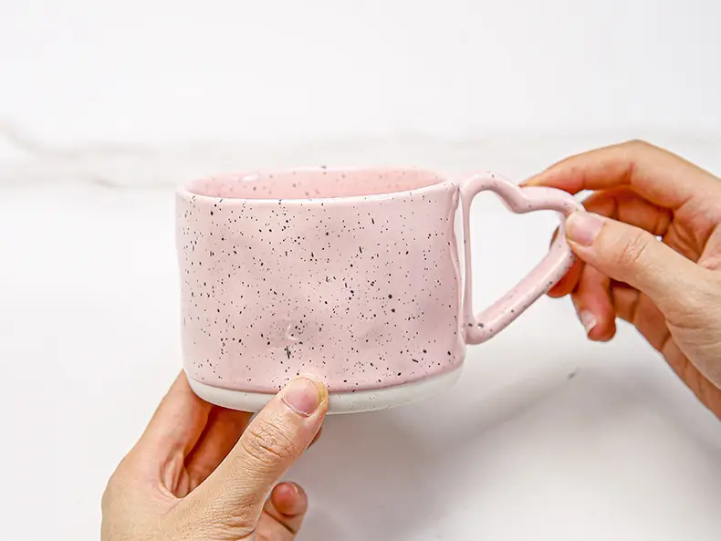 Heart-shaped Handle Ceramic Cup