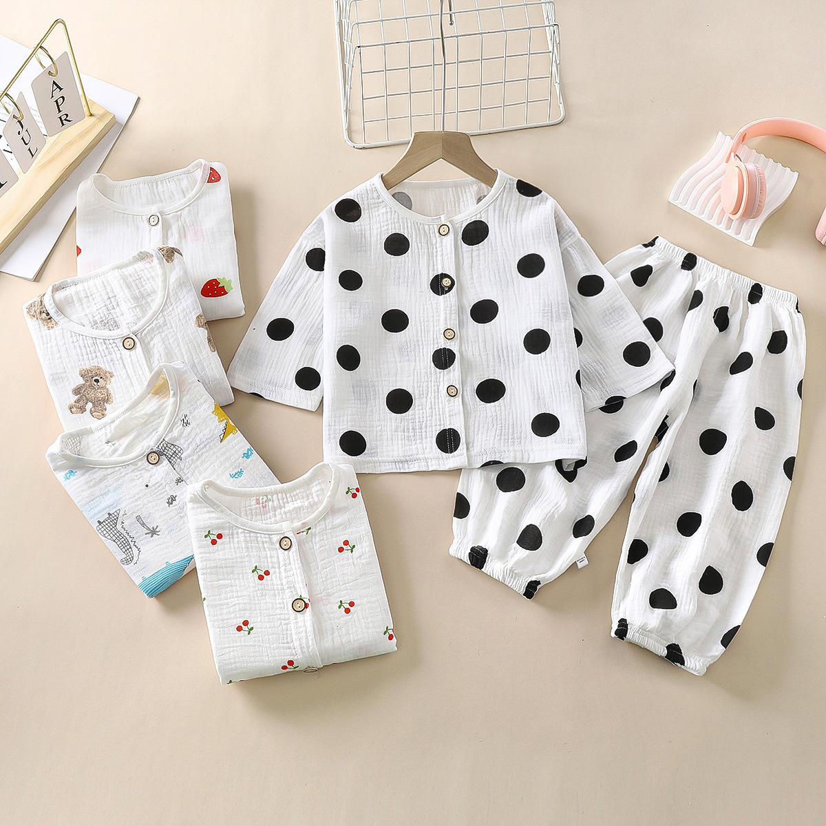 Boys Long-sleeve Cotton Top And Pants Set