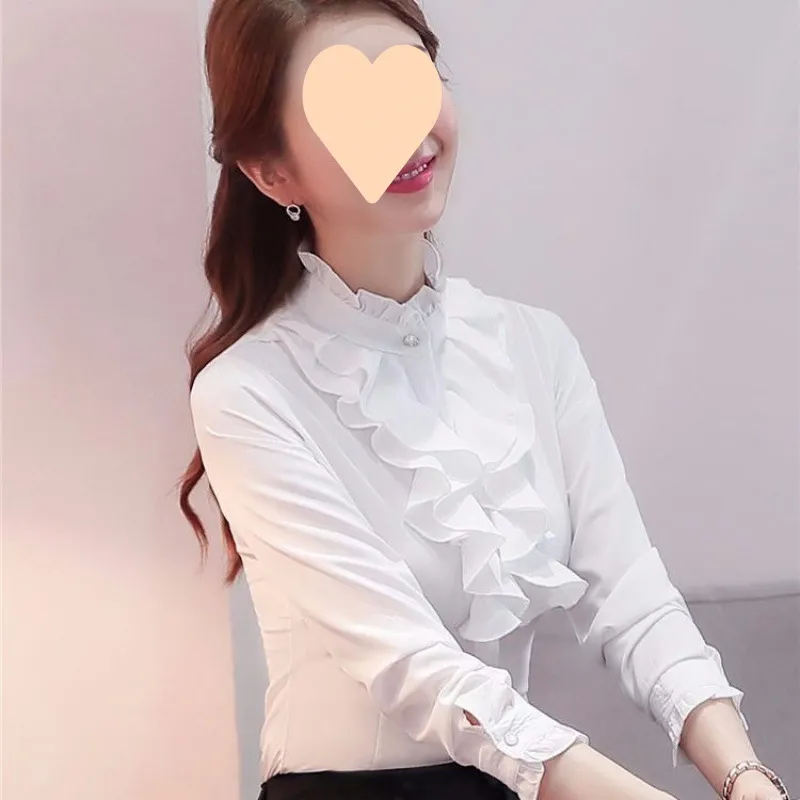 Women's Stand Collar Long Sleeve Shirt - Tan