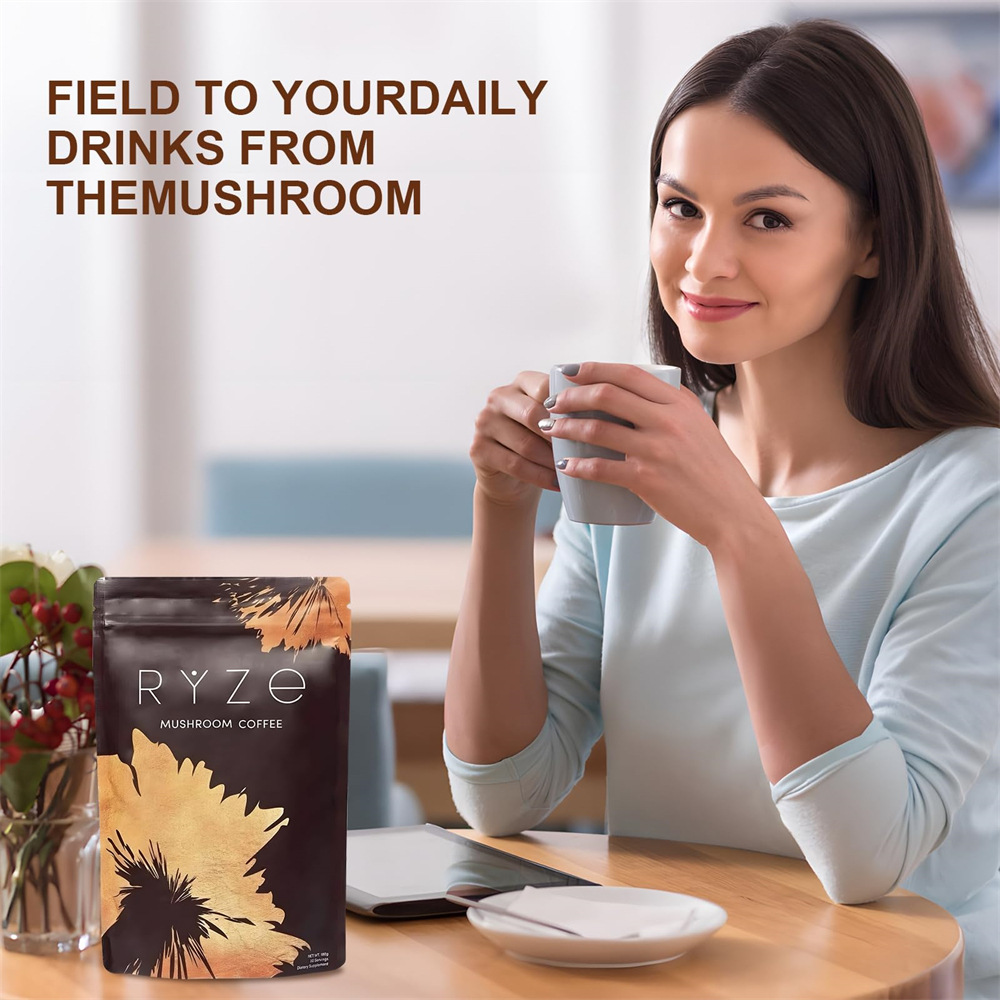 Title 4, Mushroom Ground Coffee Sucrose-free Low Fat Coffee