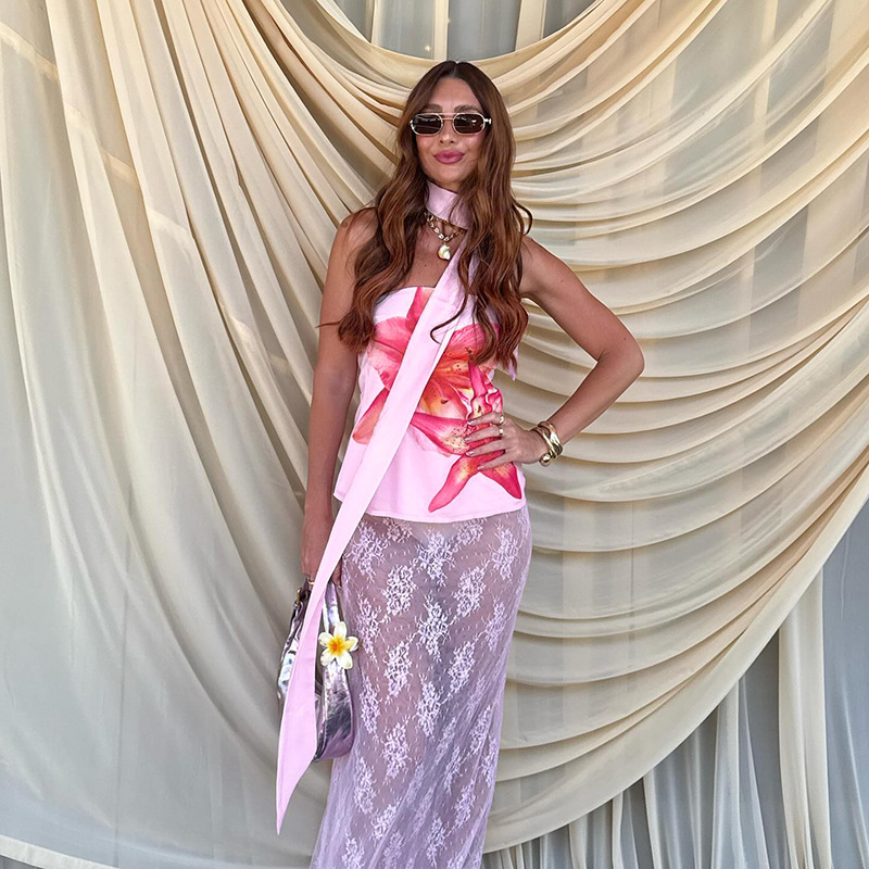 Hot Girl Halterneck Printed Top For Women