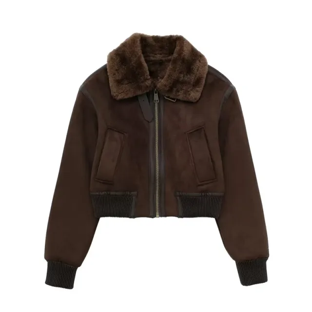 Warm Fur Integrated Loose Motorcycle Double sided Jacket Jacket - Shop at LoveMi
