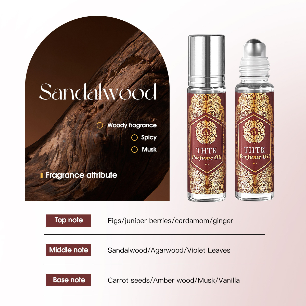 Romantic Roll-on Perfume Oilnaturally Fresh And Light