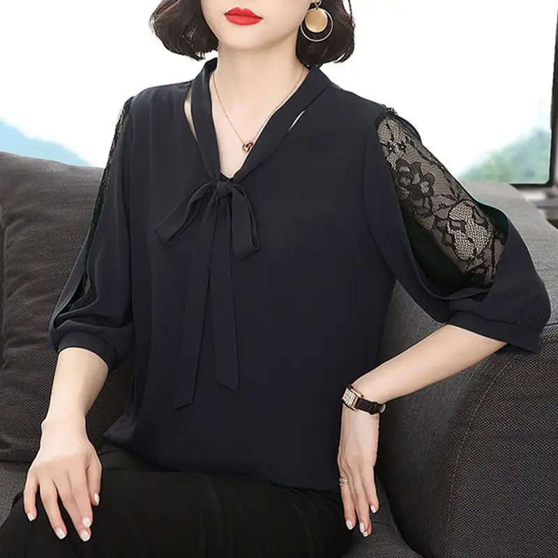 Spring And Summer New Loose Shirt Short Sleeve Large Size Women's Clothing