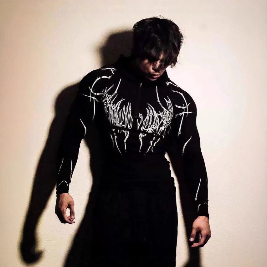 Fitness Half-Zip Quick-Dry Stretchy Hooded Long-Sleeve Sports Top