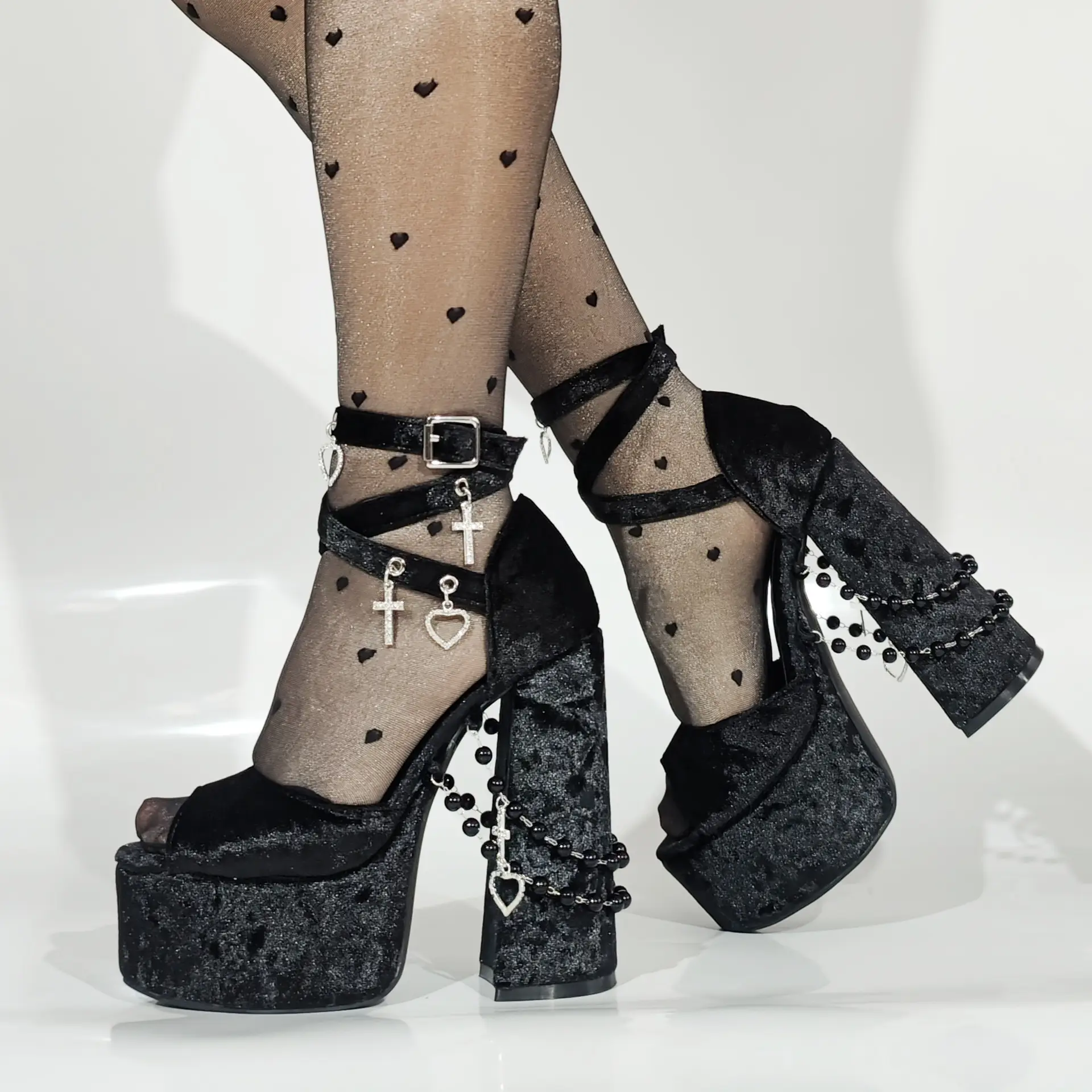 Sexy Y2K Velvet Dark Lolita Pearl Plus Size