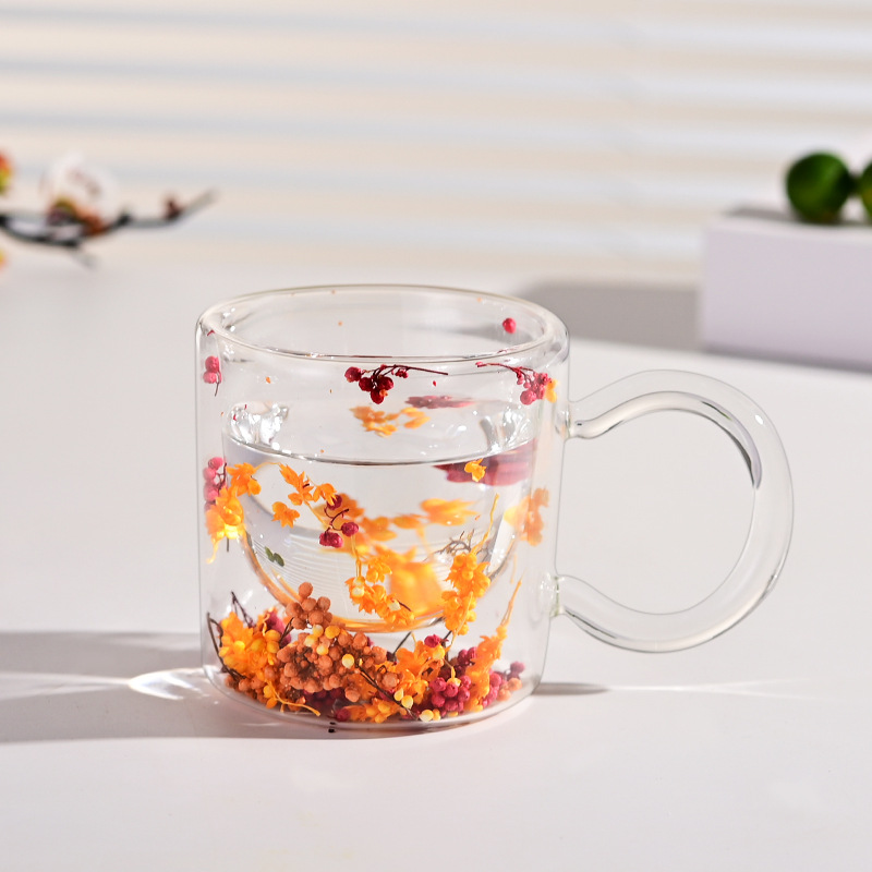 Orange Dried Flower Cup