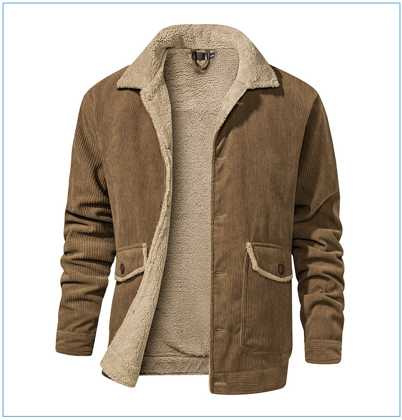 Title 8, Herren Cashmere Jacke Verdickt Groß Loose Casua...