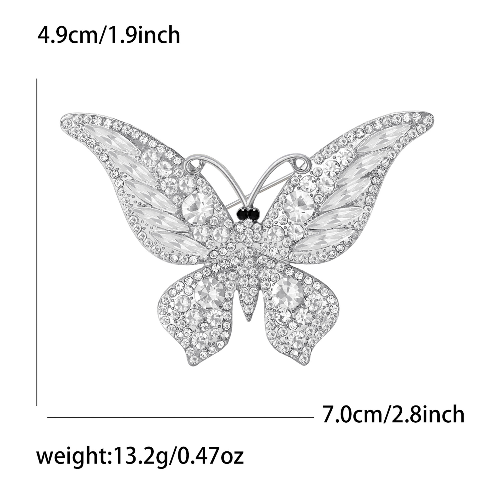 Rhinestone Butterfly Brooch, picture 9 of 11