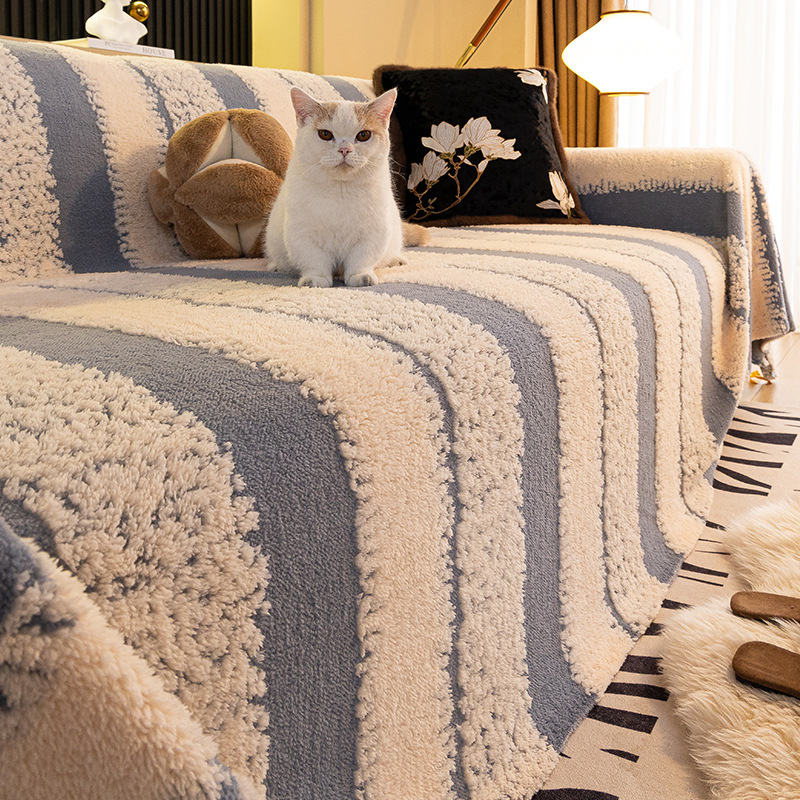 Light-luxuryHigh-end Winter Plush Sofa Cover