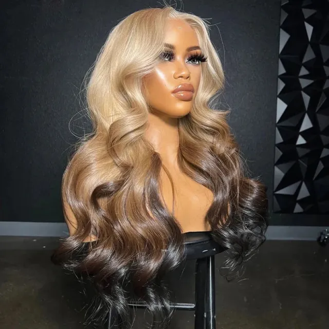 Highlight Honey Blonde Loose Wave Lace Front Wigs For Women Drs88 - Shop at LoveMi