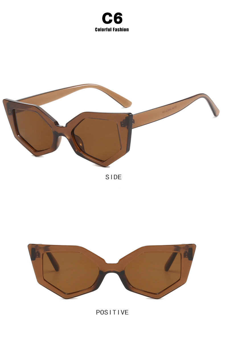 Fashion Polygon Hip Hop Irregular Sunglasses - Image 3