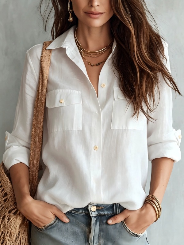 Artistic Casual And Stylish Long-sleeve Shirt