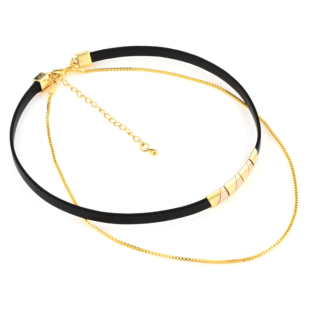 New Temperament Clavicle Chain Double-layer Chorer Necklace