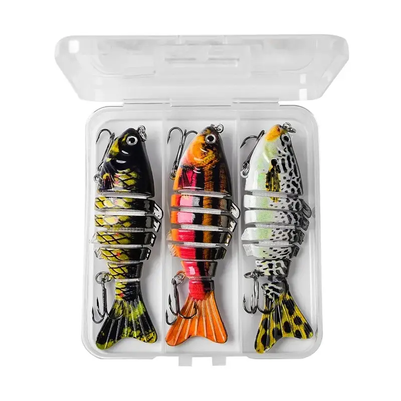 Artificial Bait 3PCSbox Multi-section Fish Lure Bait