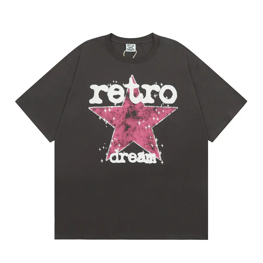 Niche Creative Five-pointed Star Printed Short Sleeve