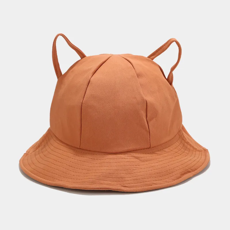 Japanese Style Artistic Sun Hat Summer Leisure Bucket Hat Tide - Warm Orange