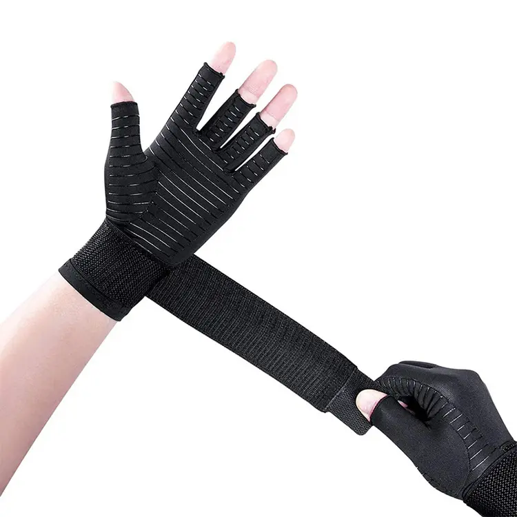 Finger Strap Copper Fiber Fitness Black Outdoor