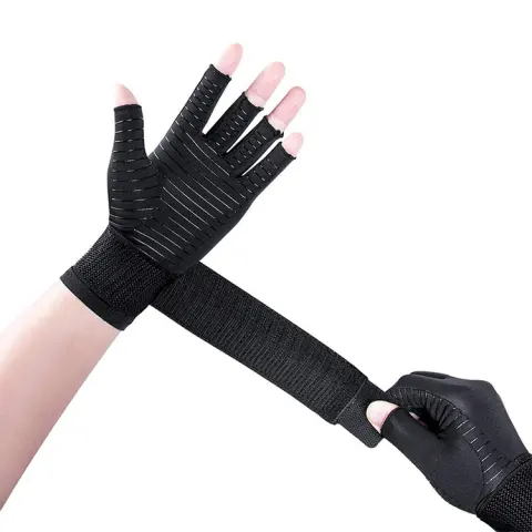Finger Strap Copper Fiber Fitness Black Outdoor Non-slip Joint
