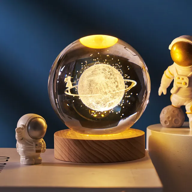 Small Night Lamp Glass Ball Decoration Birthday Gift Walking In The Starry Sky - Shop at LoveMi