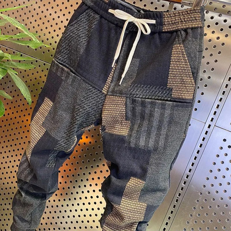 Summer New Men's Six-pocket Casual Pants Skinny Slim Fit Patchwork Korean Style Trendy All-matching