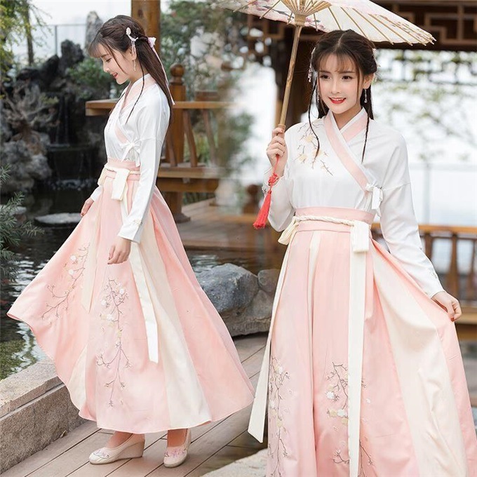 Women's Suit Embroidered Long Skirt