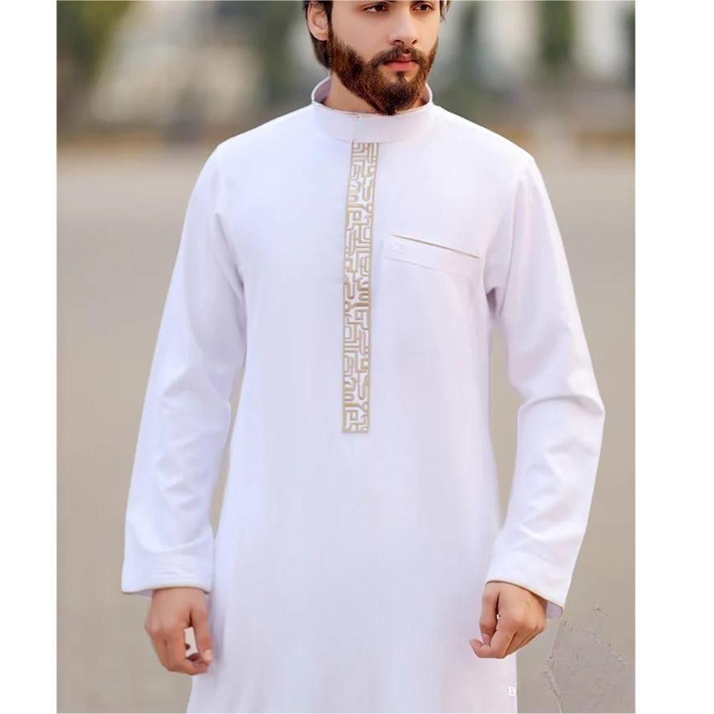 Arab Men's Thobe Dishdasha Kaftan Jubba Muslim Clothing - Picture 5 of 5