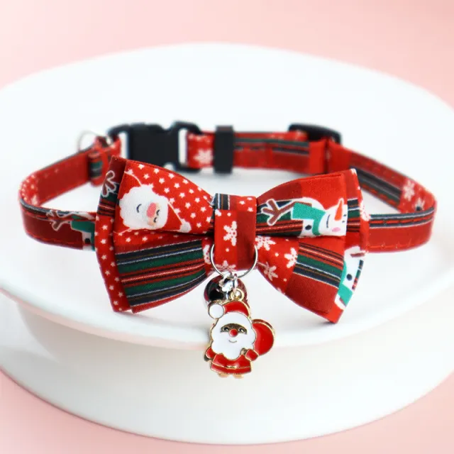 Clang Bow Tie Christmas Fashion Pet Collar Red Bow - Shop at LoveMi