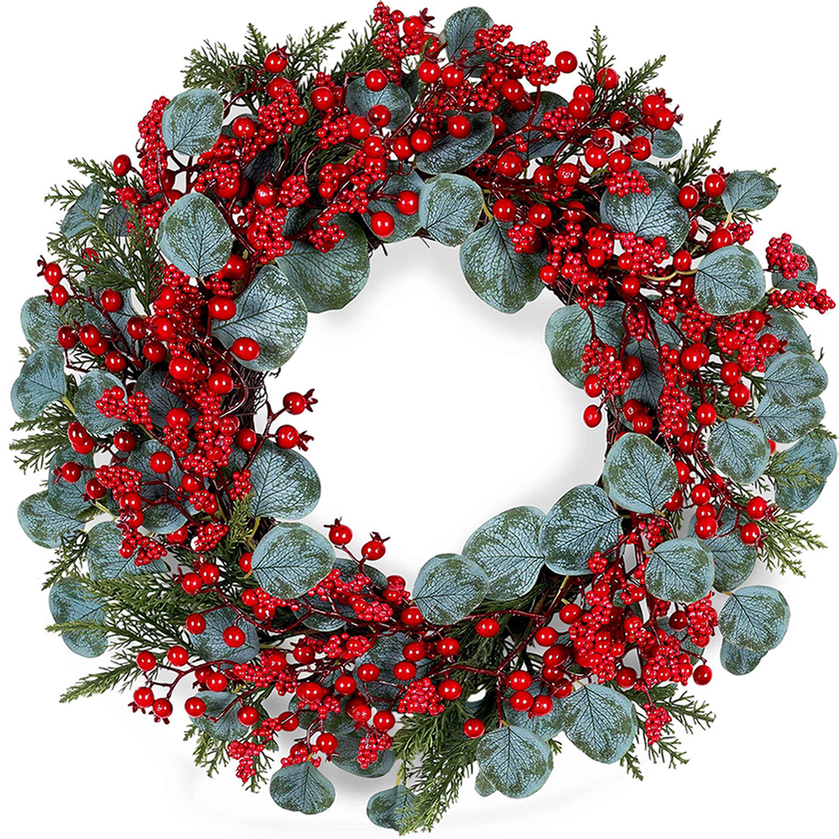 Artificial Holly Berry Wreath