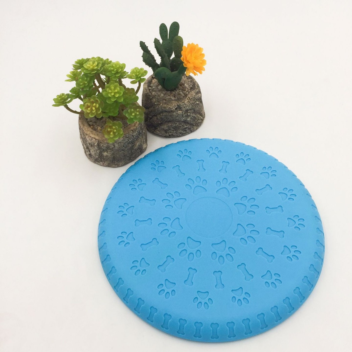 Chew-resistant Toy Footprint-shaped Rubber Pet Bowl