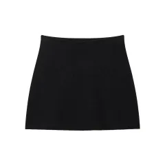 Women's Large Row Ornament Knitted Jacket Mini Suit - Short Skirt - View 1