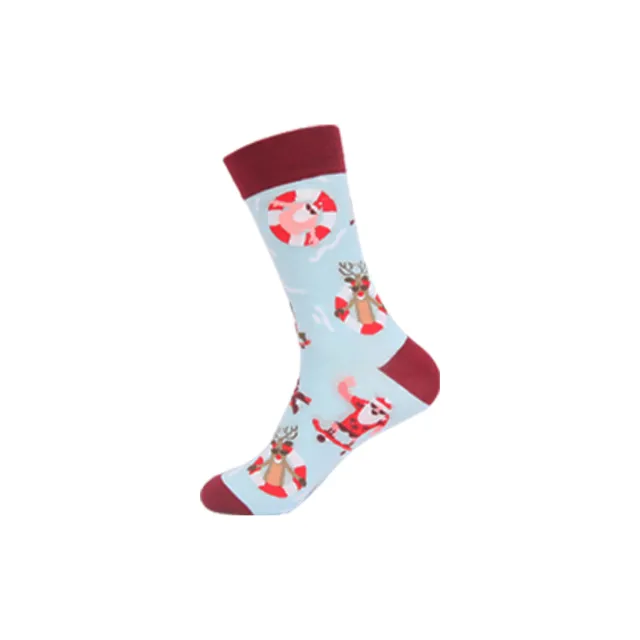 Christmas Cotton Socks Swimming Ring Old Man - Shop at LoveMi
