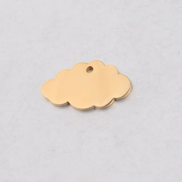 Mirror Stainless Steel Cloud Ornament Accessory Pendant 1525m Single Hole Gold - Shop at LoveMi