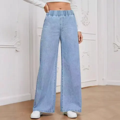 Wide Leg Jeans Straight Fashion Casual Pants Women's Comfortable