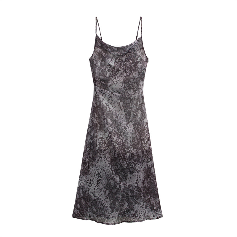 European And American Style French Animal Print Underwear Style Dress