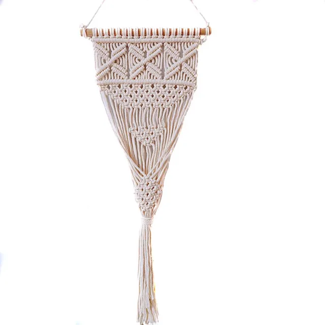Nordic Style Woven Cotton Hanging Basket Gardening Hanging Net Pocket Flower Basket Flower Basket - Shop at LoveMi