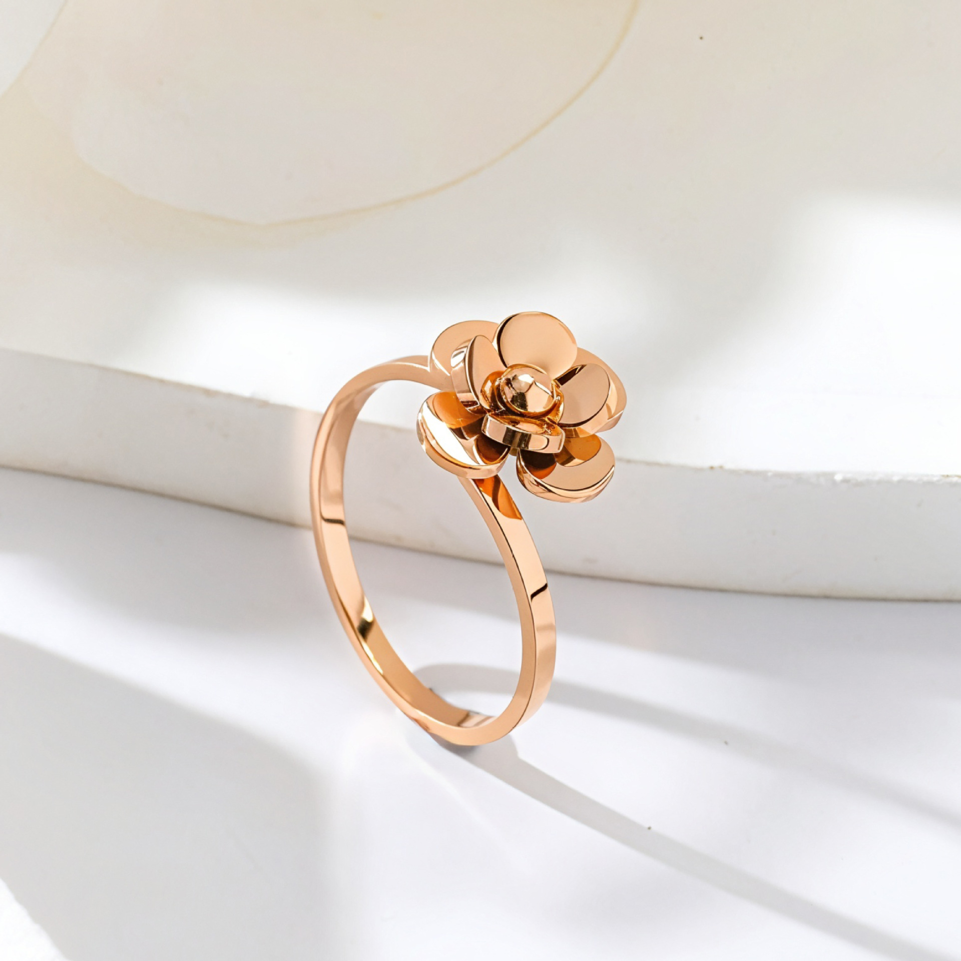 Stylish And Unique 3D Rose Camellia Ring