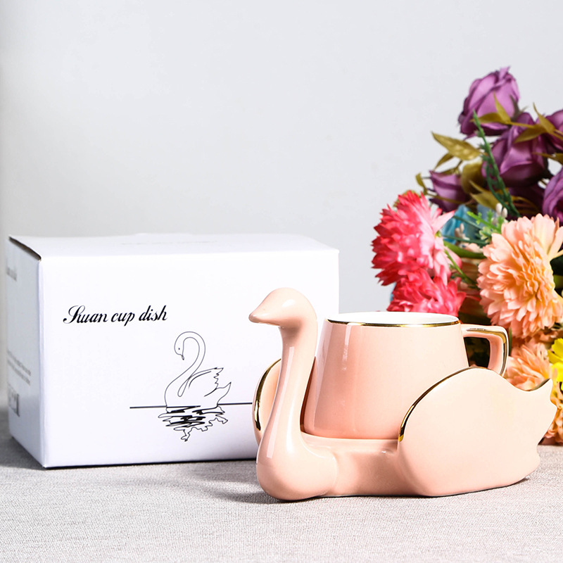 Swan Coffee Cup Pink