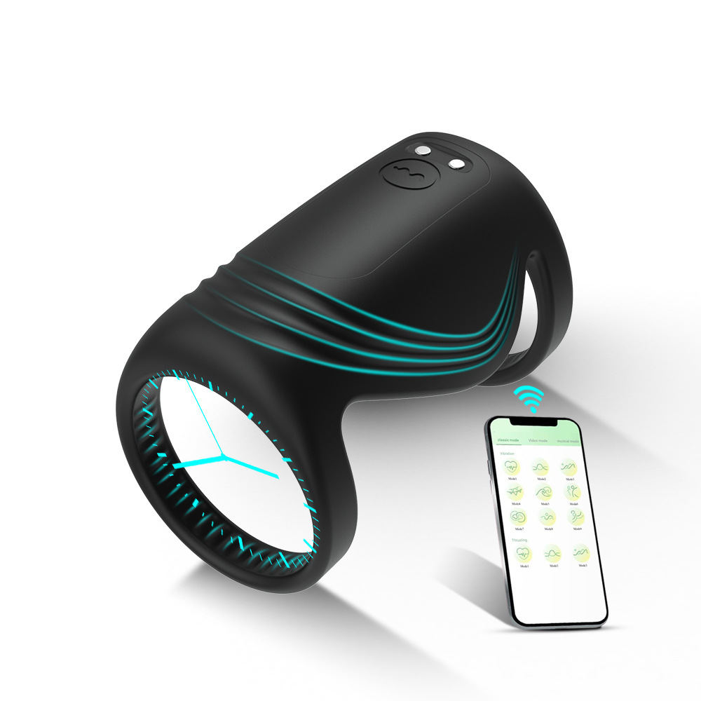 APP Wireless Remote Control Vibration Delay Horseshoe Ring 10