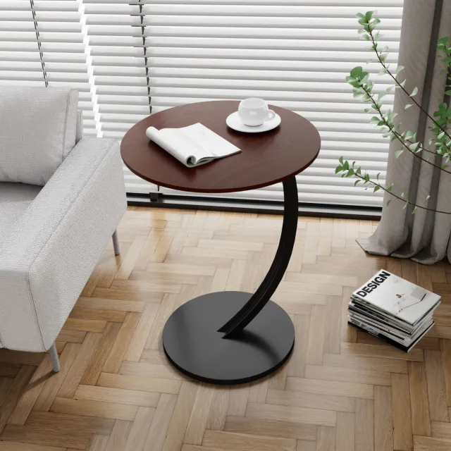Mini small Cone Living Room Corner Walnut Black Rack - Shop at LoveMi
