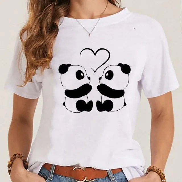 Women's Fashionable Simple Printed Short sleeved T shirt Mgq28677 - Shop at LoveMi