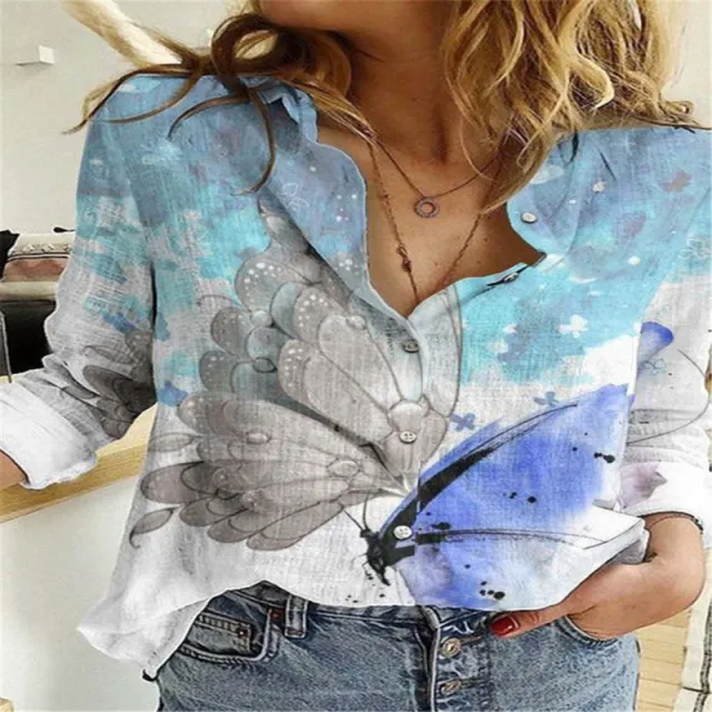 Women's Long Sleeve Lapel Geometric Print Fashion Casual Cardigan Sf57310 M - Shop at LoveMi