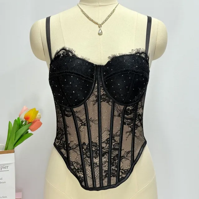 Women's Solid Color Minimalism Shaping And Lifting Corset Black - Shop at LoveMi