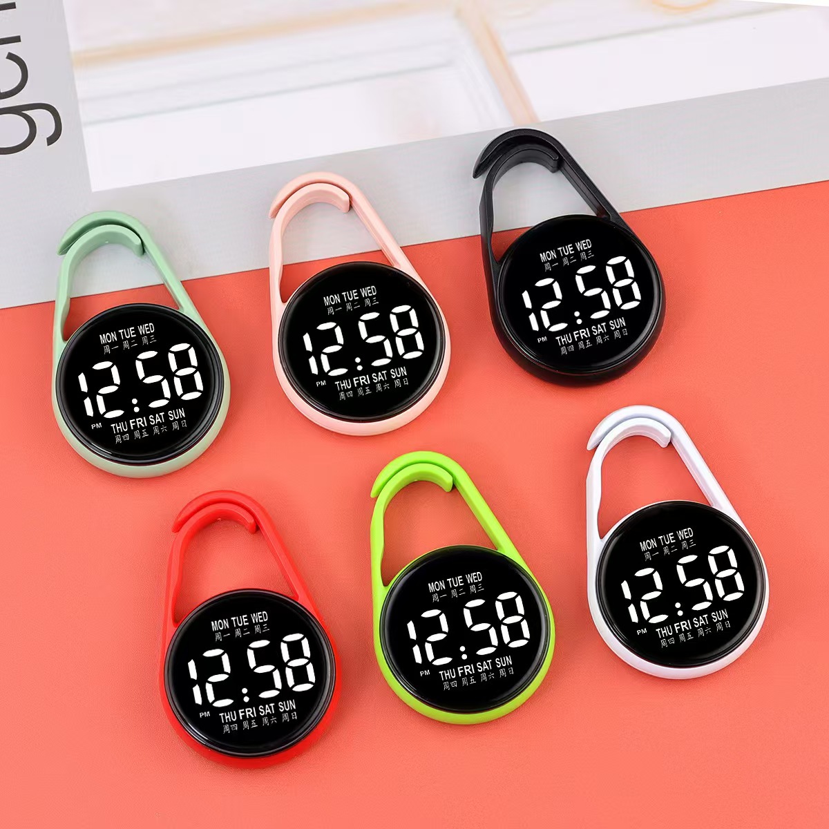 Fashion LED Simple Luminous Week Mini Electronic Watch Portable Waterproof