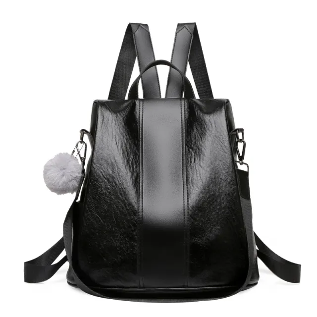 Women's Fashion All match Double Back Casual Large capacity Backpack Black - Shop at LoveMi