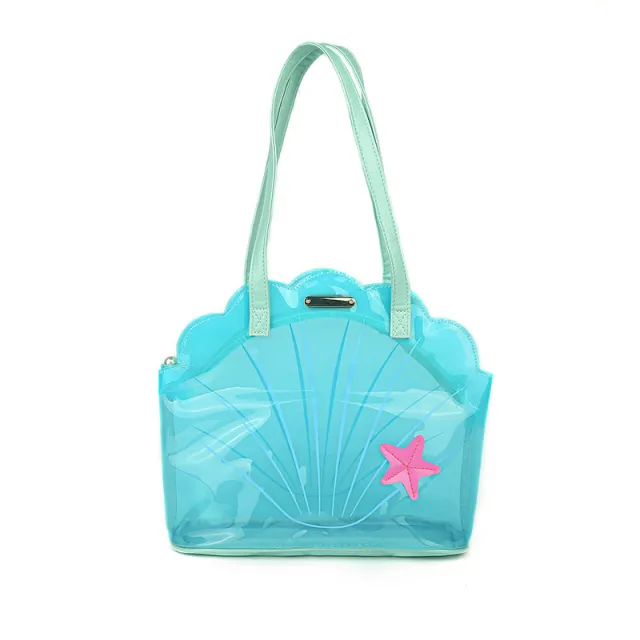 Summer Transparent Pvc Shell Shoulder Handbag Blue - Shop at LoveMi