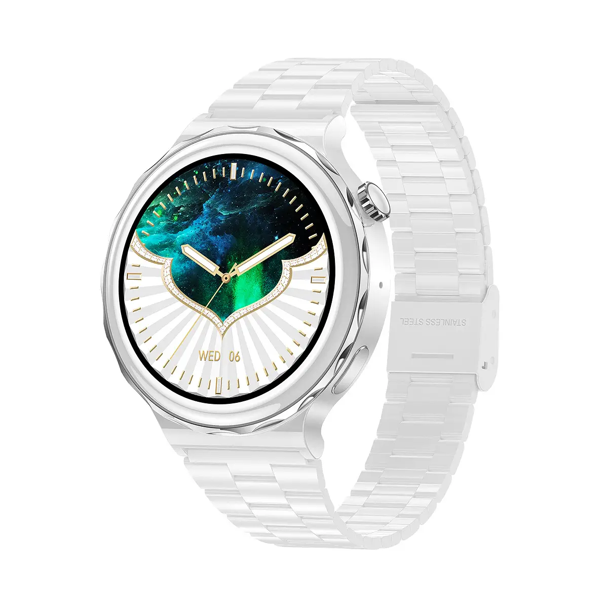HK43 Bluetooth Calling Offline Payment NFC Female Cycle Pedometer Heart Rate AI Female Smart Watch Ring
