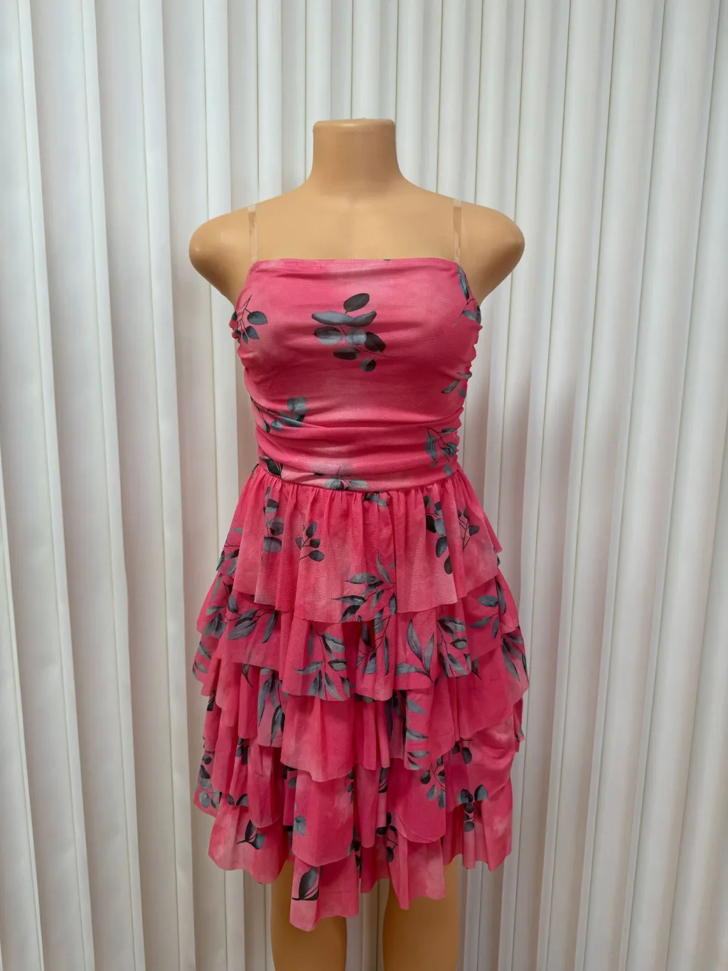 Tulle Printed Strapless Low-cut Sexy Backless Cake Dress - Picture Color-M